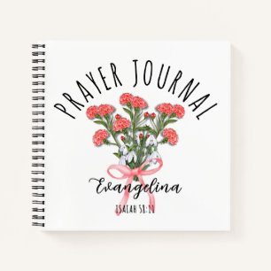 Jan Birth Month Flower Christian Prayer Journal