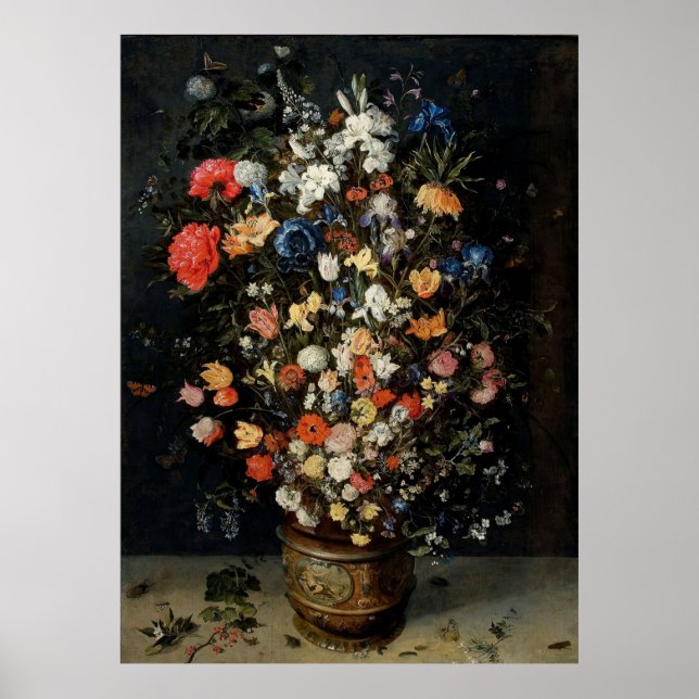 jan brueghel the elder Flower Bouquet Poster (Front)