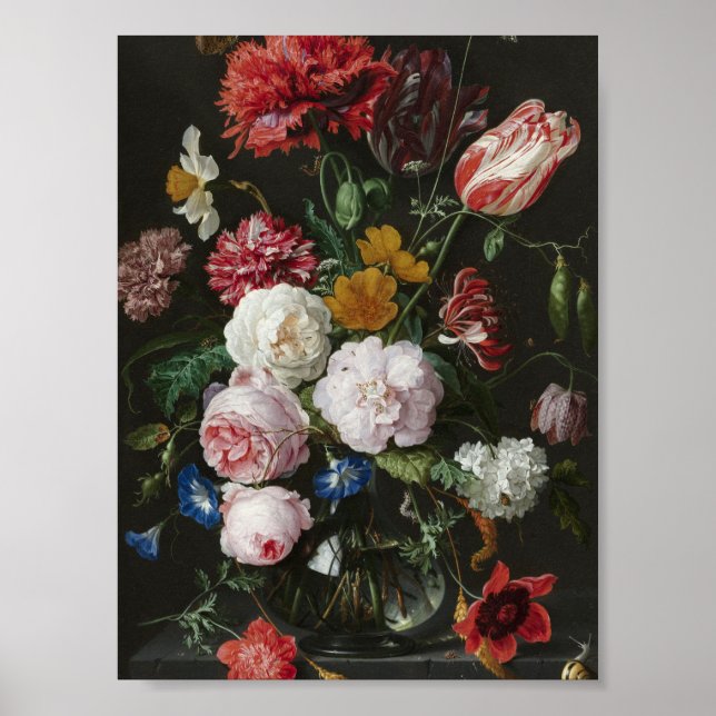 Jan Davidsz. De Heem - Still Life With Flowers Poster (Front)