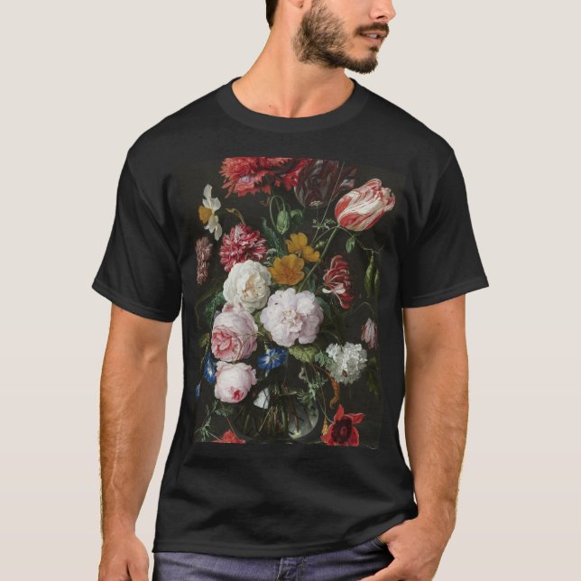 Jan Davidsz. De Heem - Still Life With Flowers T-Shirt (Front)