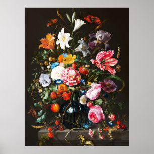 Jan Davidsz de Heem,  Vase of Flowers, 1670 Poster