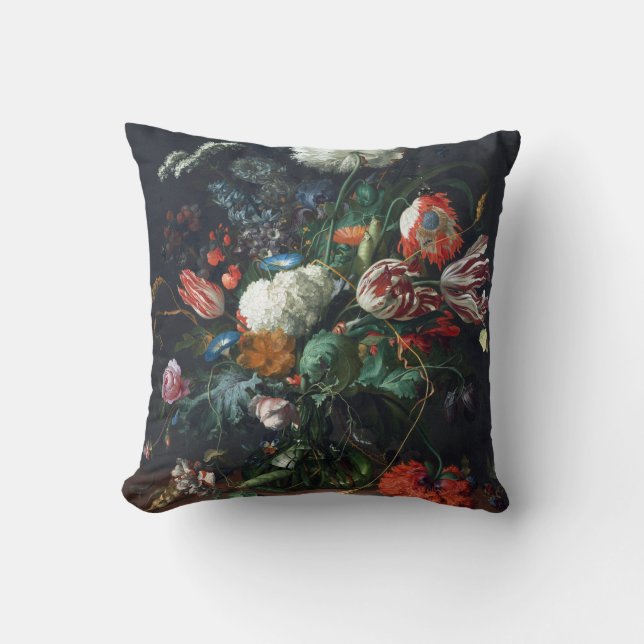 Jan Davidsz de Heem Vase of Flowers Cushion (Front)