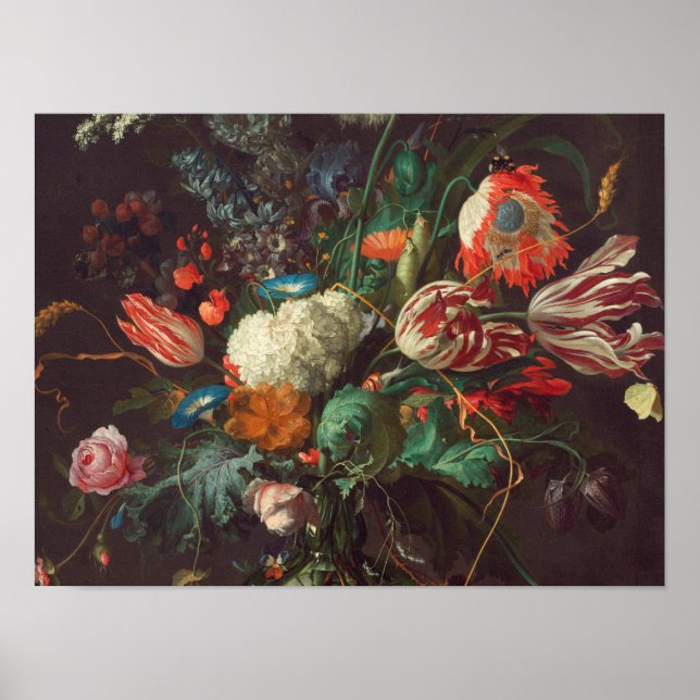 Jan Davidsz De Heem - Vase Of Flowers Poster (Front)