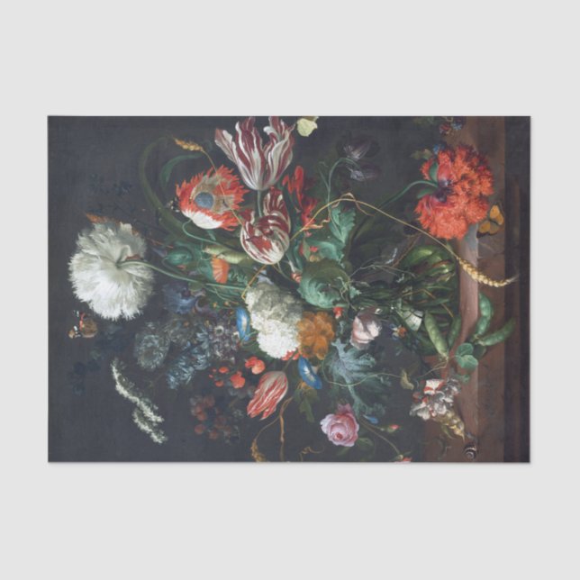 Jan Davidsz de Heem Vase of Flowers Tissue Paper (Front)