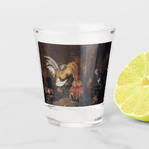 Jan Fyt Cockfight Shot Glass