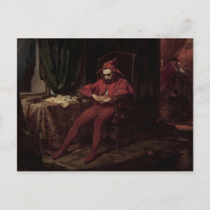 Jan Matejko - Stanczyk during a ball, Harlequin Postcard