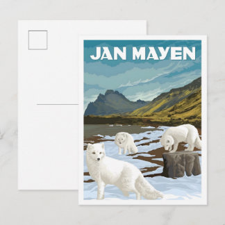 Jan Mayen Norway Vintage Travel  Postcard