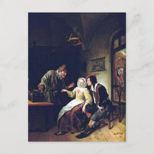 Jan Steen- Choice between Richness and Youth Postcard