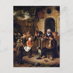 Jan Steen- Little collector Postcard