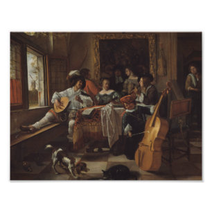 Jan Steen - The Family Concert Photo Print