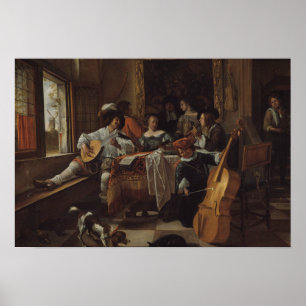 Jan Steen - The Family Concert Poster