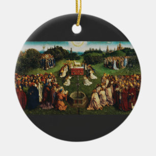 Jan van Eyck Adoration of the Mystic Lamb Art Ceramic Ornament