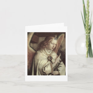 Jan van Eyck Angel, Genter Altar Fine Vintage Holiday Card