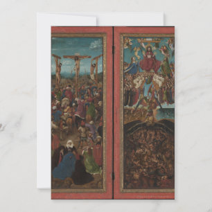 Jan van Eyck - Crucifixion and Last Judgement dipt Invitation