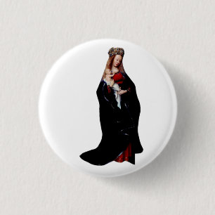 Jan van Eyck - The Madonna in the Church Fine Art 3 Cm Round Badge