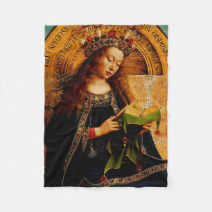 Jan van Eyck - Virgin Mary Fine Art Collection Fleece Blanket