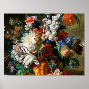 Jan Van Huysum - Bouquet Of Flowers In An Urn Poster