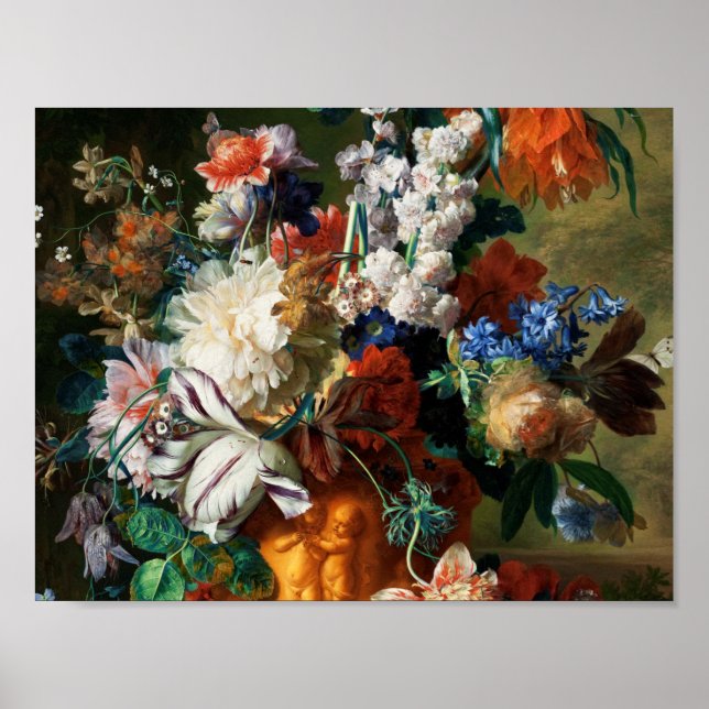 Jan Van Huysum - Bouquet Of Flowers In An Urn Poster (Front)