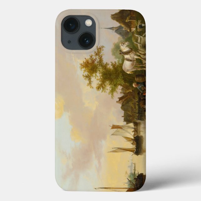 Jan van Os - Peasants Unloading Cargo Case-Mate iPhone Case (Back)