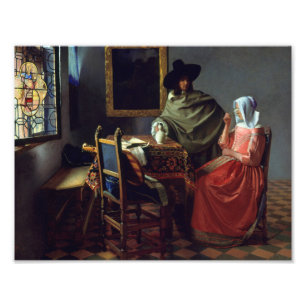 Jan Vermeer - The Glass of Wine Photo Print