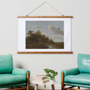 Jan Vermeer van Haarlem, Landscape with a Farm Hanging Tapestry