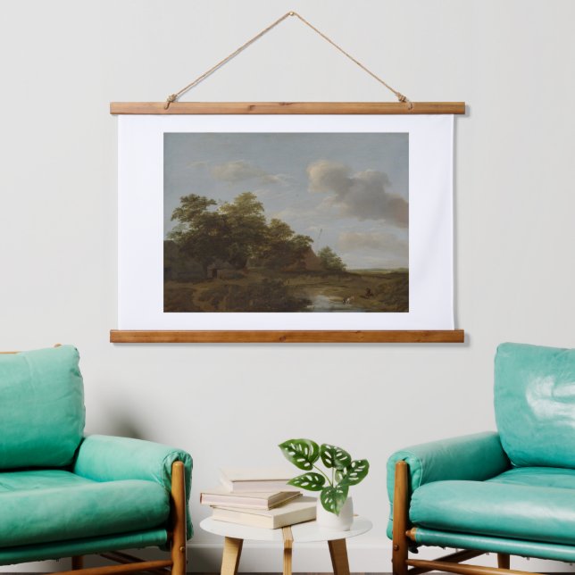 Jan Vermeer van Haarlem, Landscape with a Farm Hanging Tapestry (Living Room)