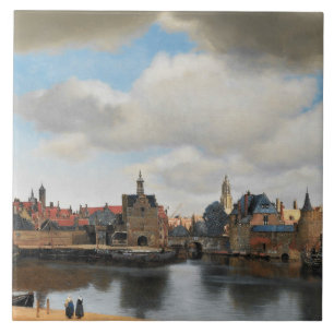 Jan Vermeer - View on Delft Ceramic Tile