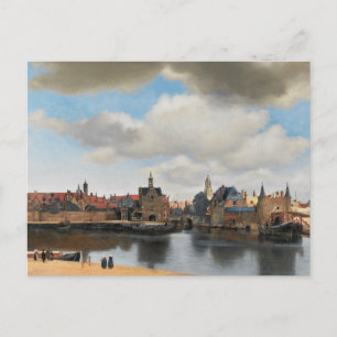 Jan Vermeer - View on Delft Postcard