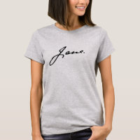 Jane as in Jane Austen, signature