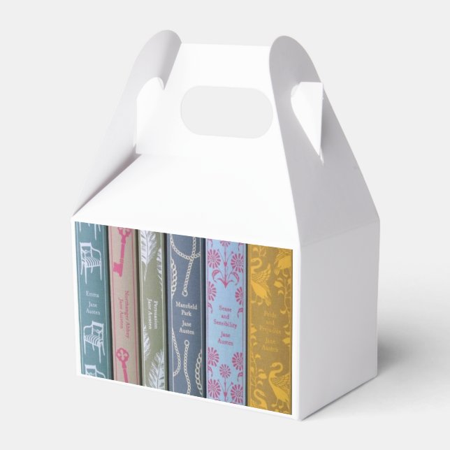 Jane Austen and her books Favour Box (Front Side)
