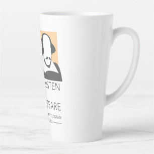 Jane Austen and Shakespeare Latte Mug