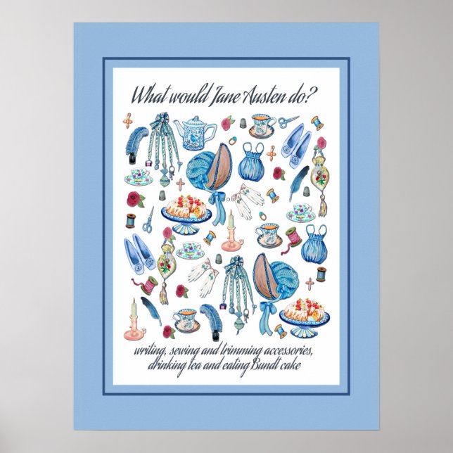 Jane Austen art Poster (Front)
