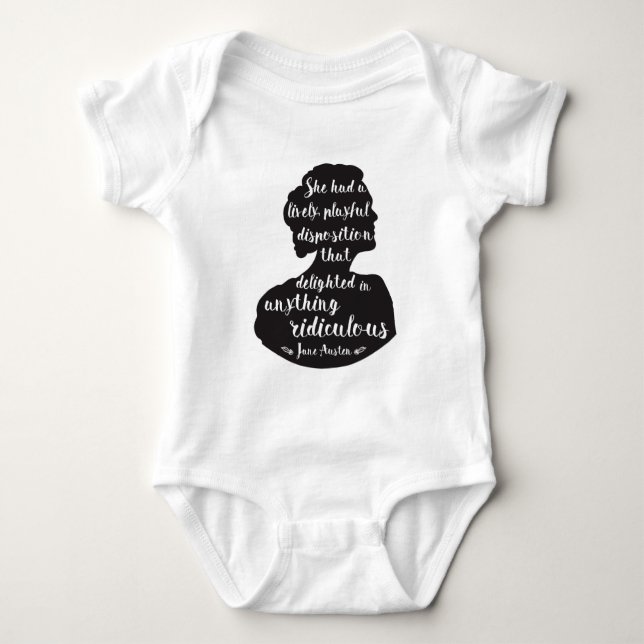 Jane Austen Baby Clothes Bodysuit (Front)