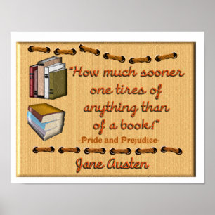 Jane Austen book quote - Poster