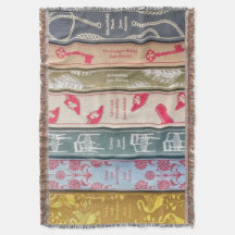 Jane Austen Books Throw Blanket