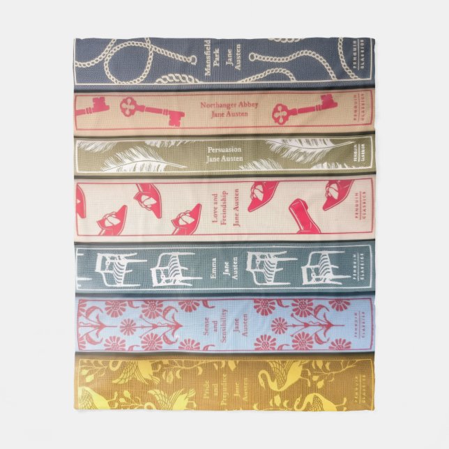 Jane Austen Books Throw Blanket (Front)