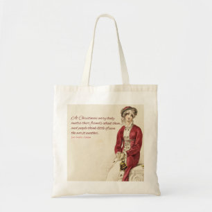 Jane Austen Christmas Tote Bag
