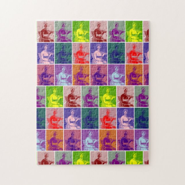 Jane Austen Colourful Pop Art  Jigsaw Puzzle (Vertical)
