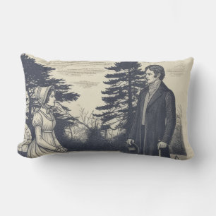 Jane Austen couples Lumbar Cushion