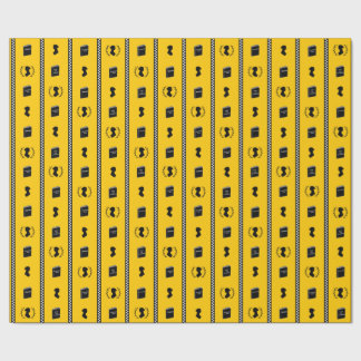 Jane Austen Couture NYC Taxi Stripe Wrapping Paper
