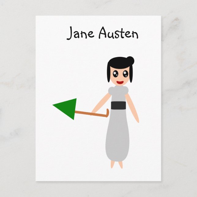 Jane Austen Cute Postcard (Front)