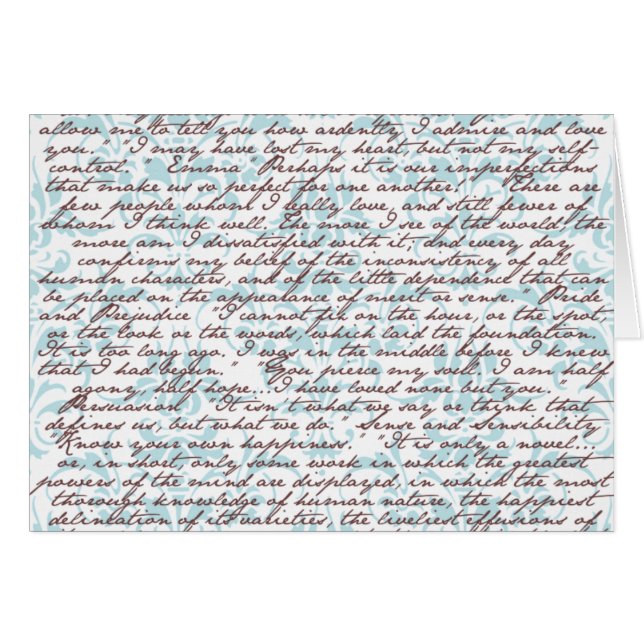 Jane Austen Damask (Front Horizontal)