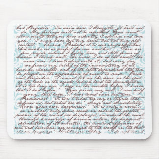 Jane Austen Damask Mouse Pad