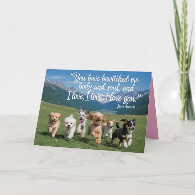 Jane Austen Dog Valentine Card 2 (Front)