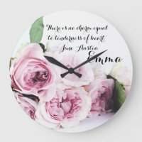 Jane Austen Emma Book Quote Pink Rose Floral