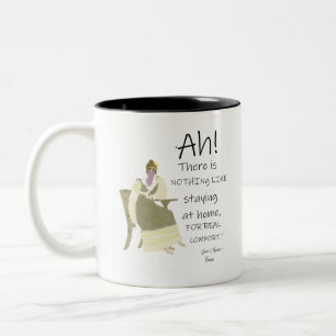 Jane Austen Emma Comfort Quote Two-Tone Coffee Mug