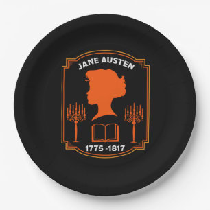 Jane Austen English Novelist Paper Plate