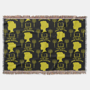 Jane Austen English Novelist Throw Blanket
