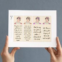 Jane Austen Famous Quotes Paper DIY Bookmarks