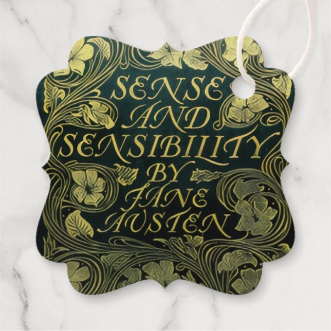 Jane Austen Favour Tags (Back)